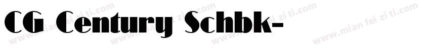 CG Century Schbk字体转换